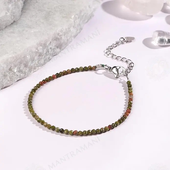MantraMani Unakite Anklet