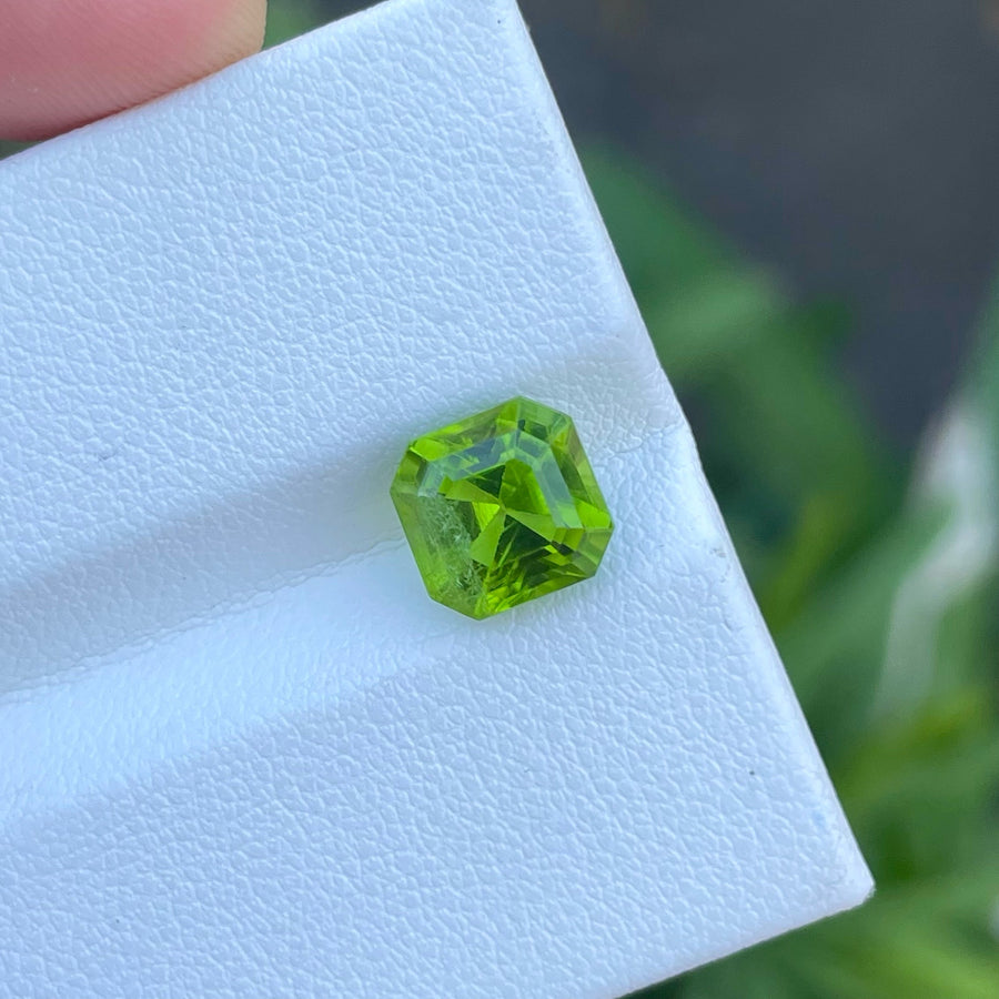 MantraMani Peridot Asscher Cut Natural Loose Gemstone