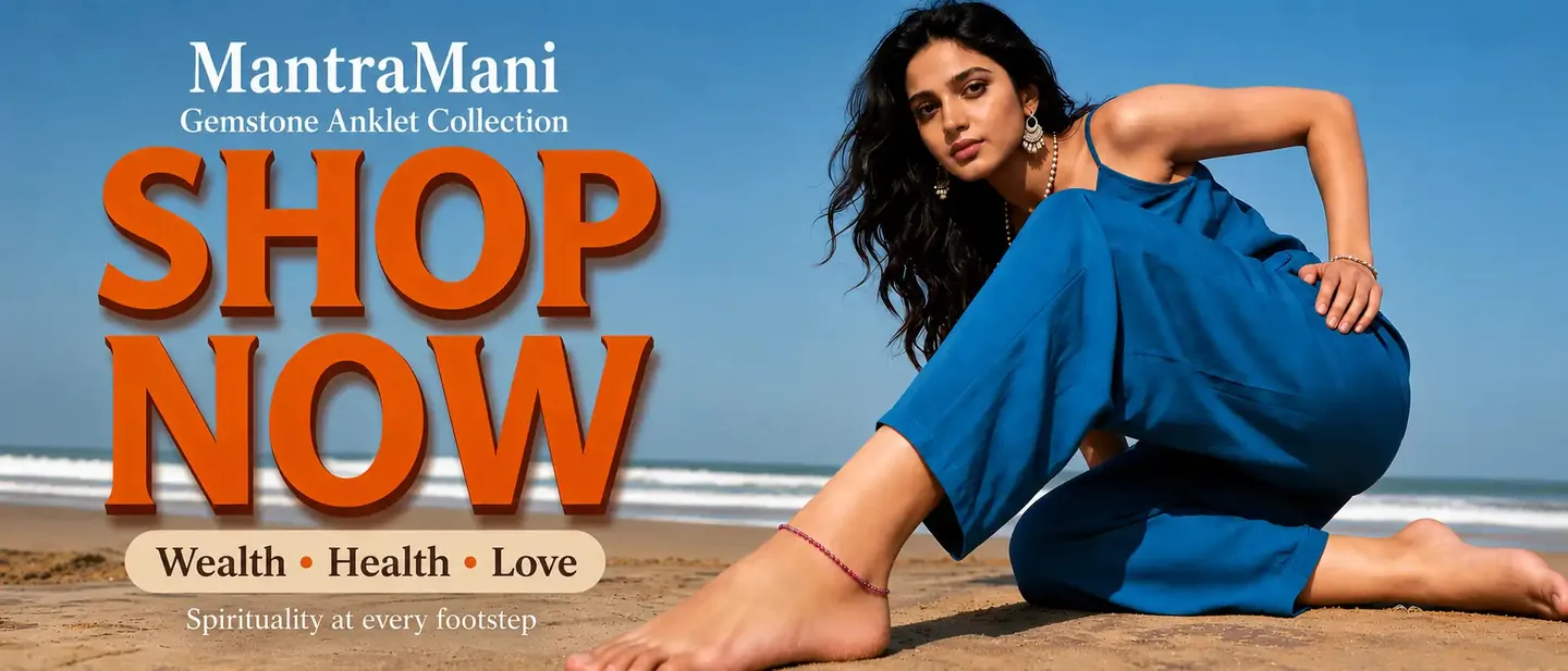 MantraMani gemstone anklet collection - shop now