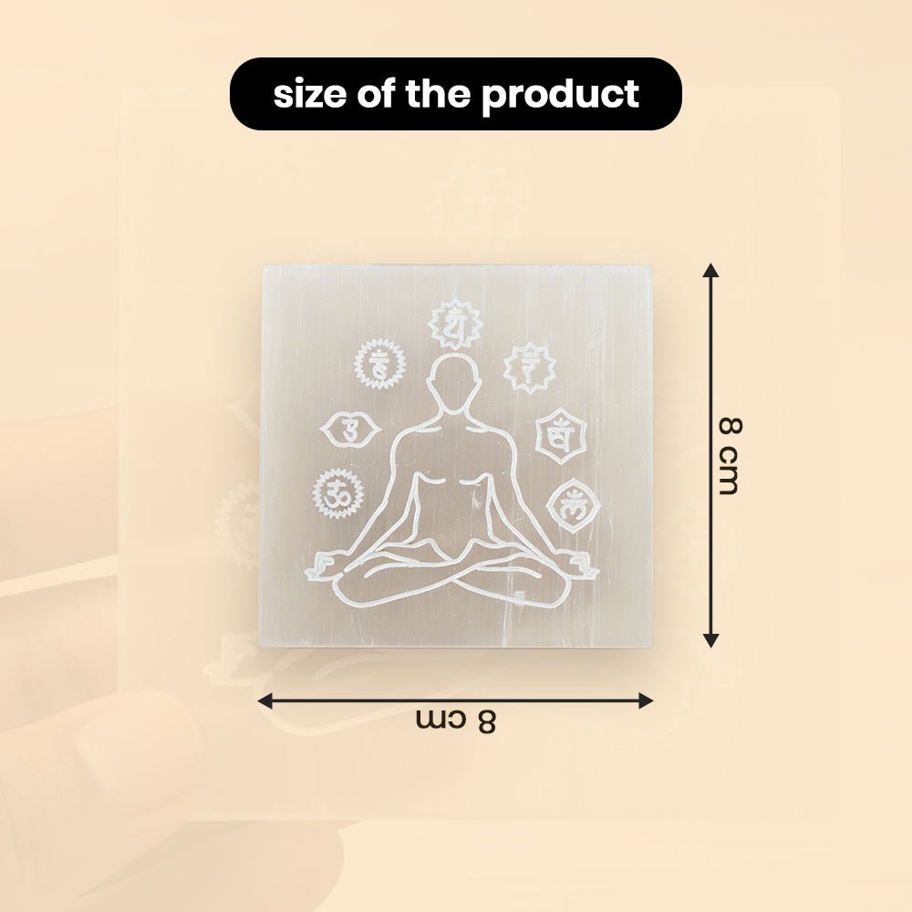 MantraMani Selenite Plate for Cleansing & Charging Crystals