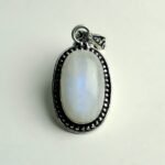 MantraMani Moonstone Crystal Pendant - Energized Vedic Gemstone Jewelry - MantraMani