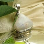 MantraMani Moonstone Crystal Pendant - Energized Vedic Gemstone Jewelry - MantraMani