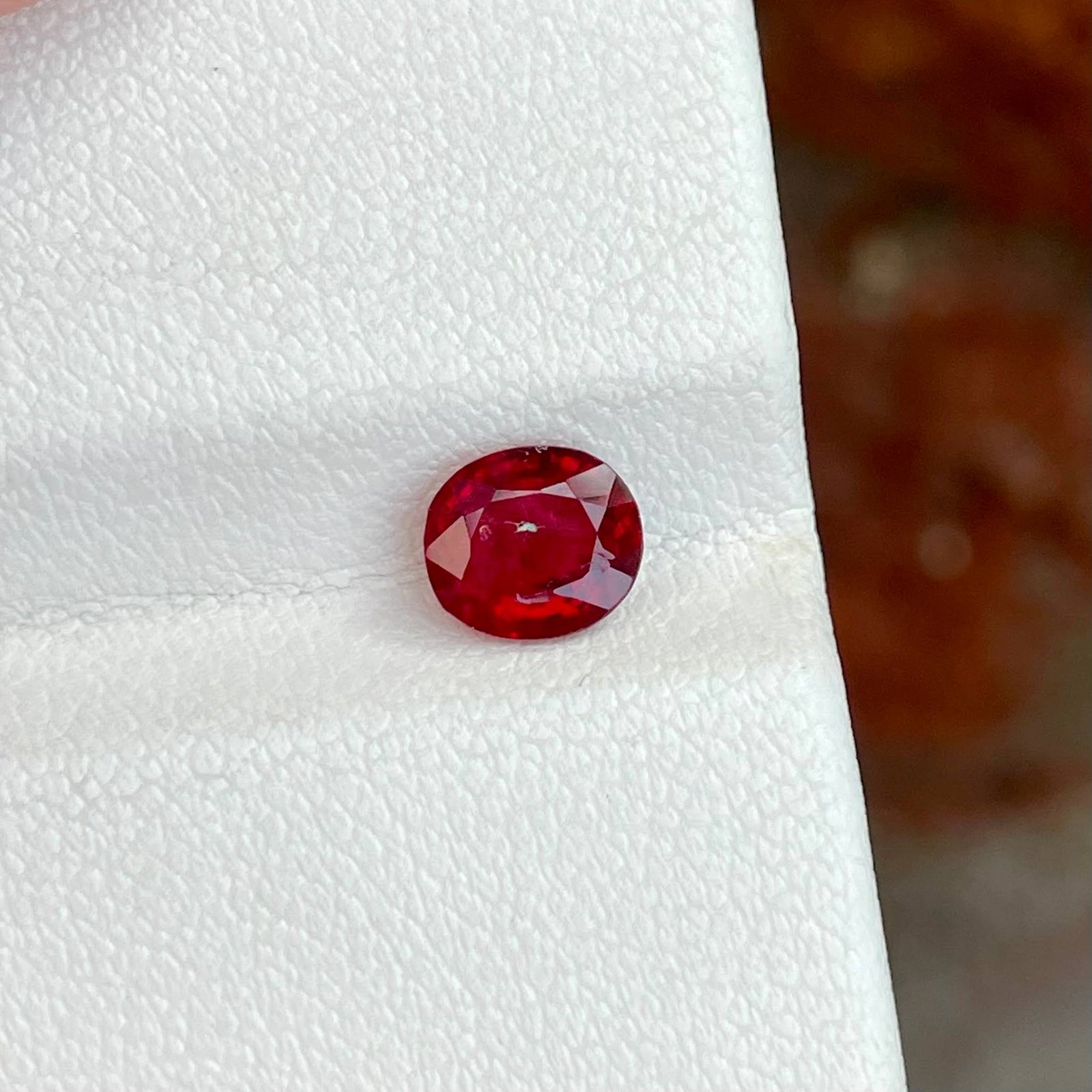 MantraMani 1.10 Carat Red Spinel Oval Cut Natural Loose Gemstone
