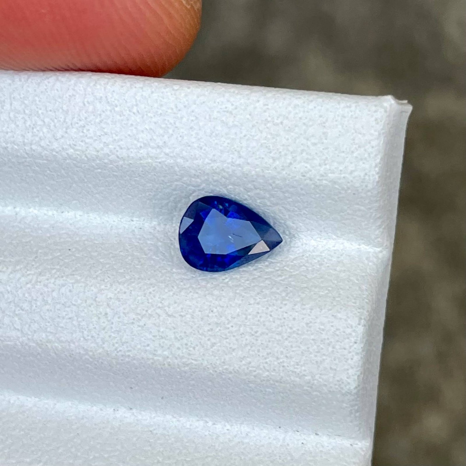 MantraMani 0.87 Carat Blue Sapphire Pear Cut Natural Loose Gemstone