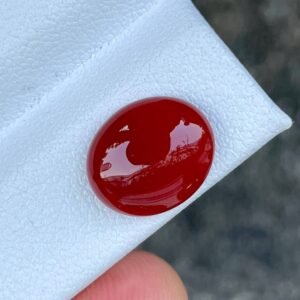MantraMani 3.42 Carat Red Carnelian Cabochon Cut Natural Loose Gemstone