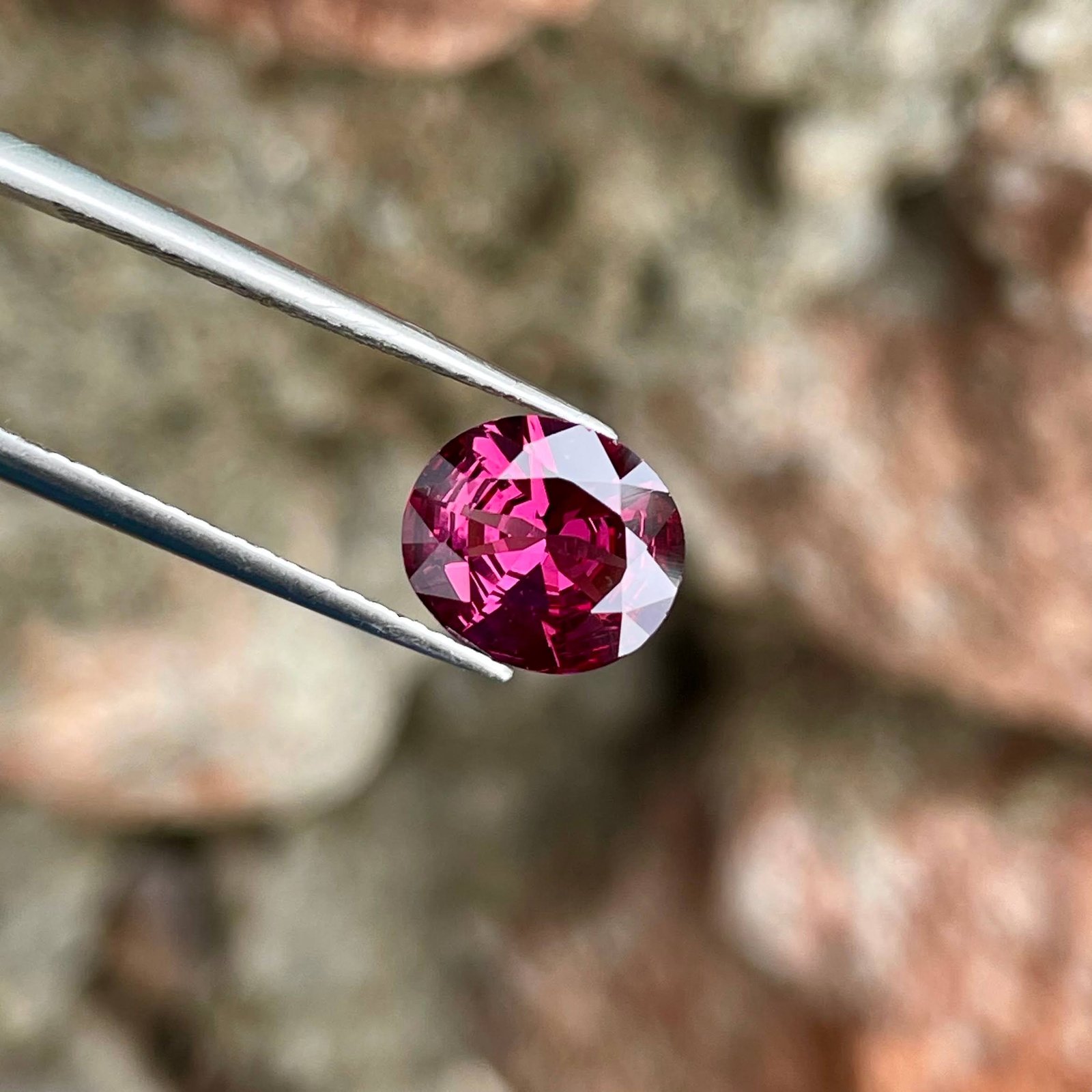 MantraMani Garnet Loose Gemstone – Authentic, Lab Certified | India - Angle 4
