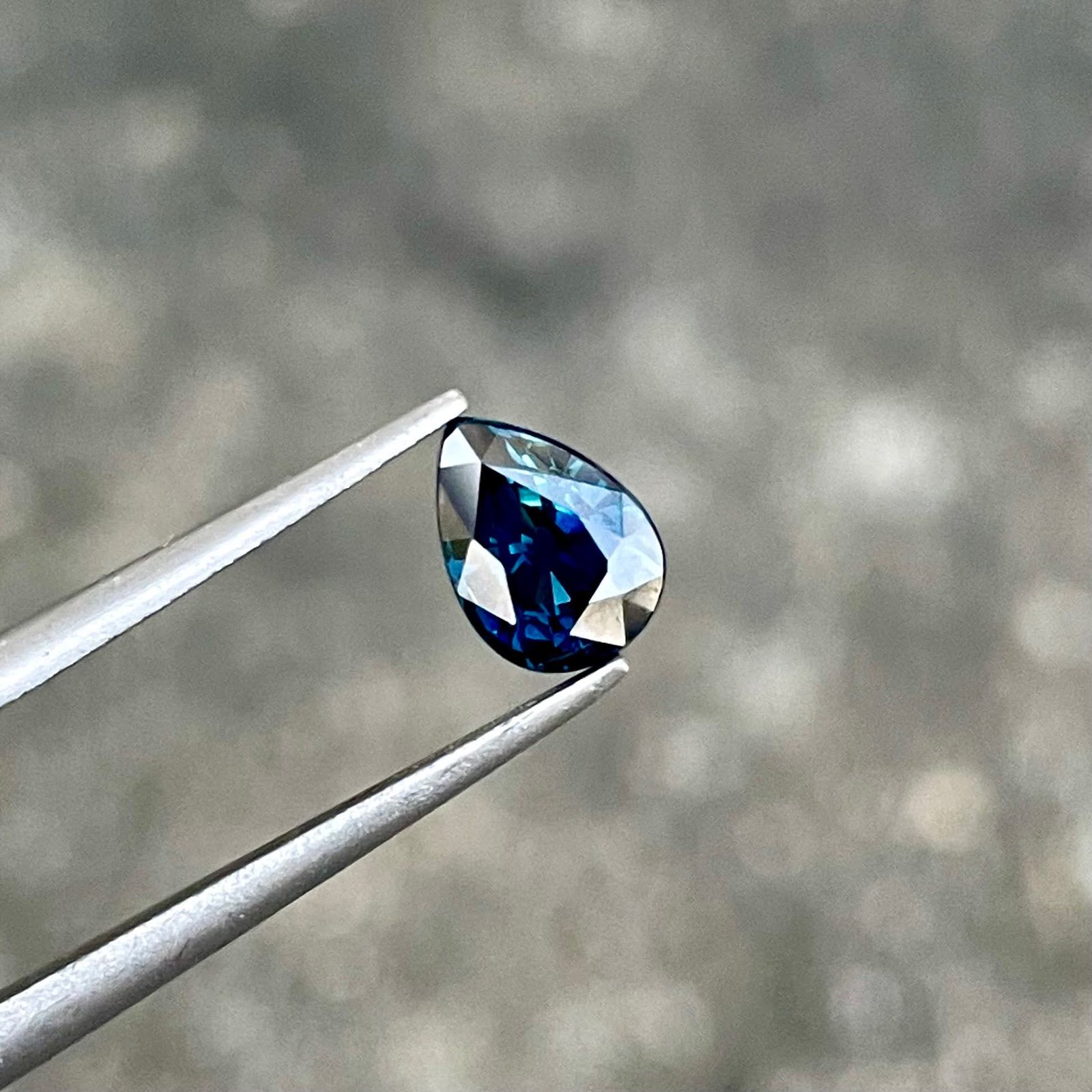 MantraMani 1.11 Carat Teal Sapphire Pear Cut Natural Loose Gemstone