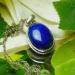 MantraMani Lapis Lazuli Crystal Fancy Pendant - Energized Vedic Gemstone Jewelry - MantraMani