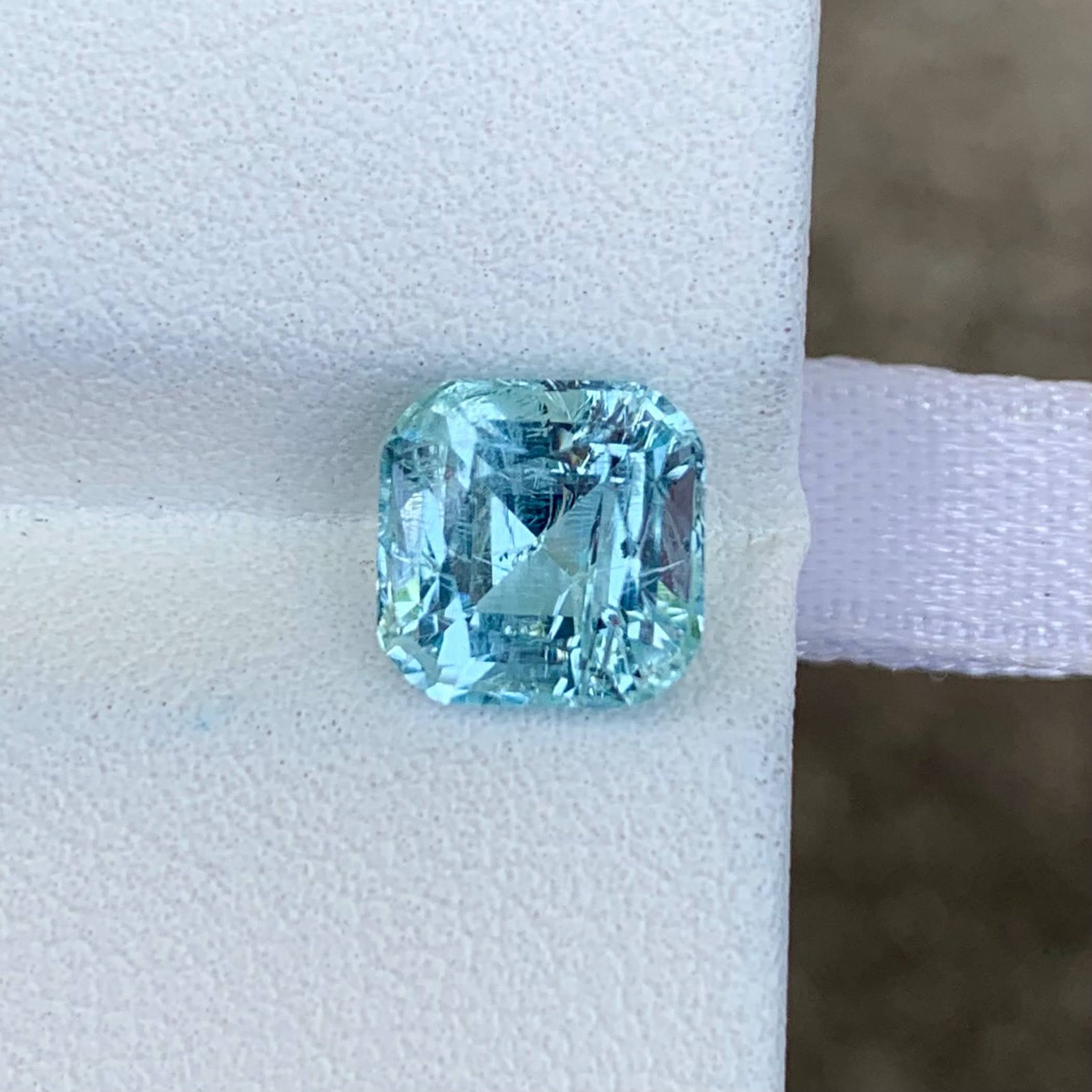 MantraMani Aquamarine Loose Gemstone – Authentic, Lab Certified | India - Angle 3