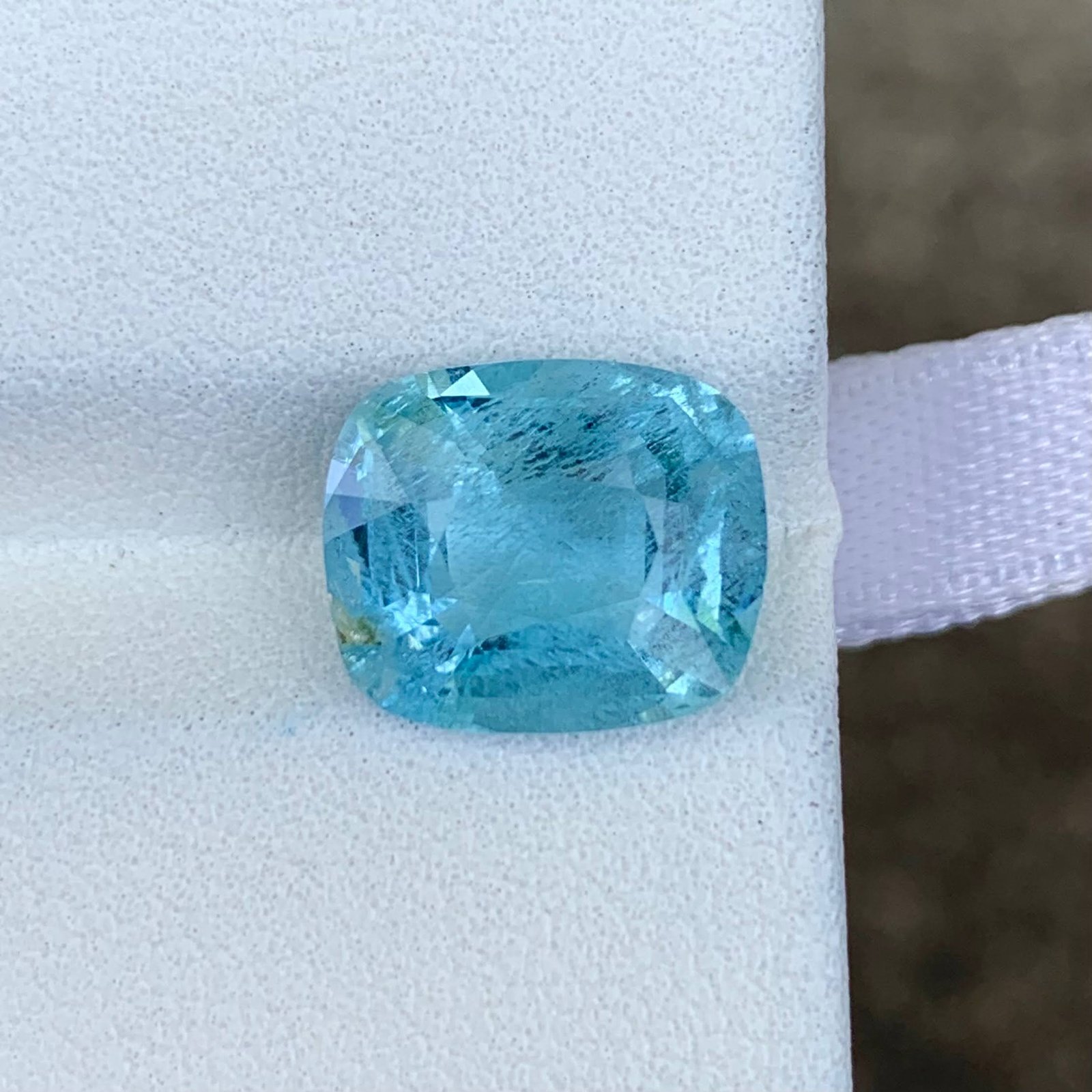 MantraMani Aquamarine Loose Gemstone – Authentic, Lab Certified | India - Angle 4