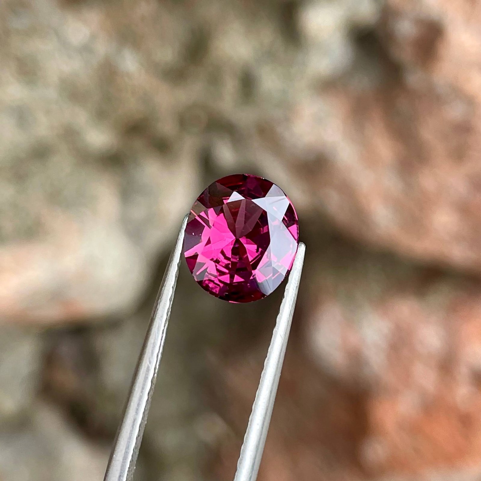 MantraMani Garnet Loose Gemstone – Authentic, Lab Certified | India - Angle 5