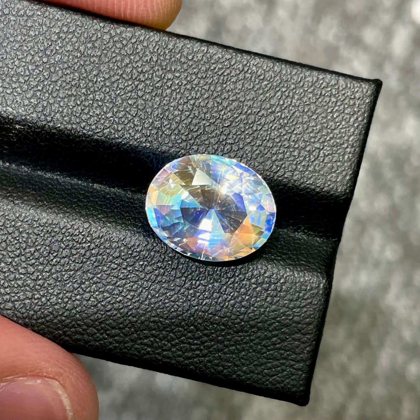 MantraMani Moonstone Loose Gemstone – Authentic, Lab Certified | India - Angle 5