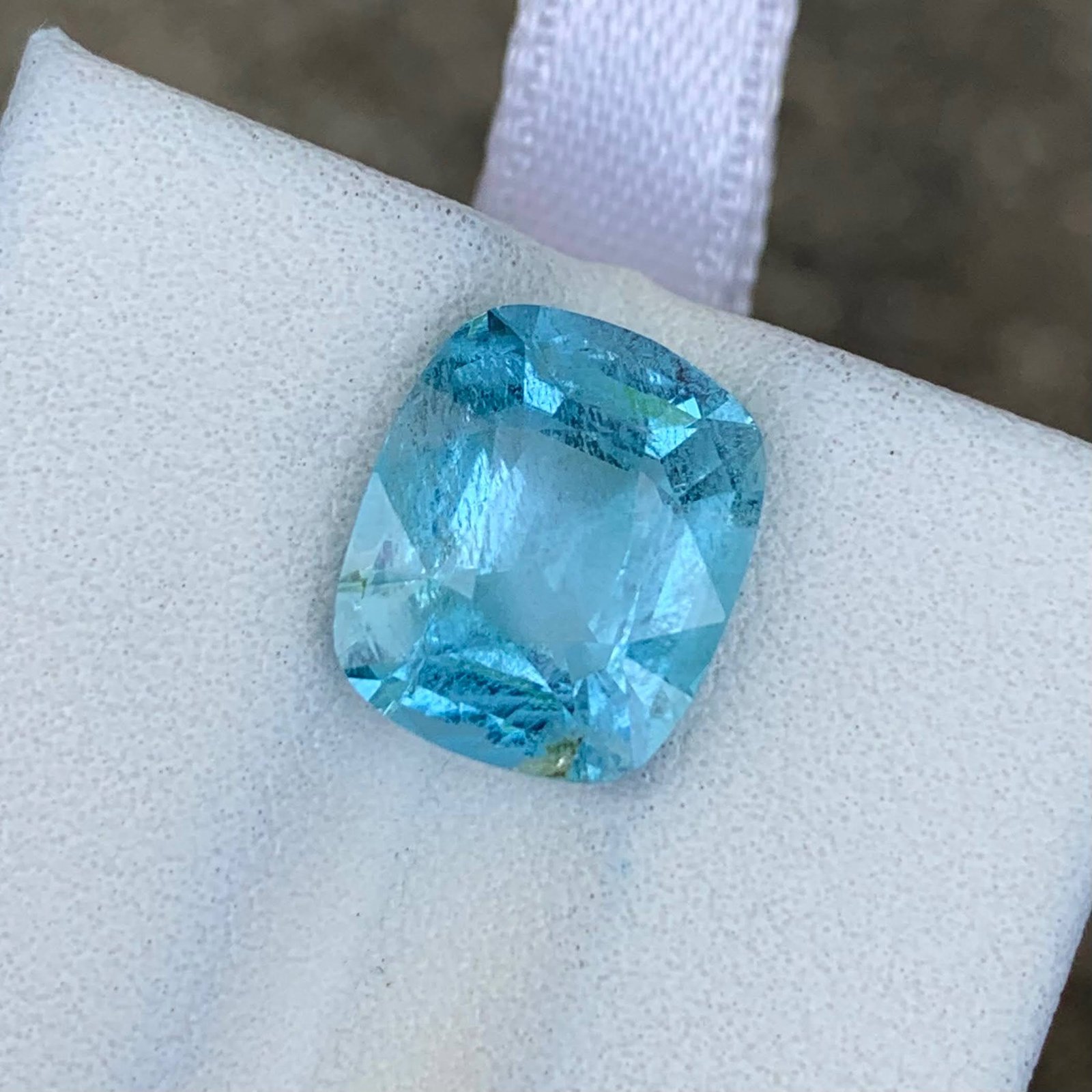 MantraMani Aquamarine Loose Gemstone – Authentic, Lab Certified | India - Angle 6