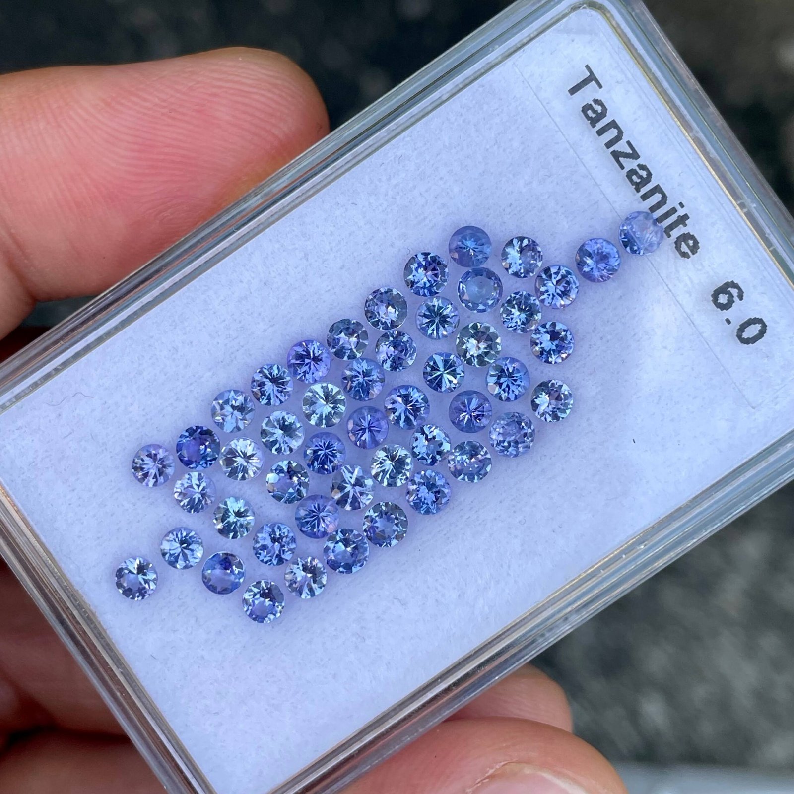 MantraMani 6 Carat Blue Tanzanite Round Cut Natural Loose Gemstone - Imported - Tanzania