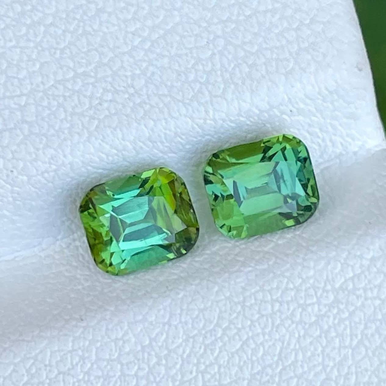 MantraMani 2.32 Carat Mint Green Tourmaline Cushion Cut Natural Loose Gemstone