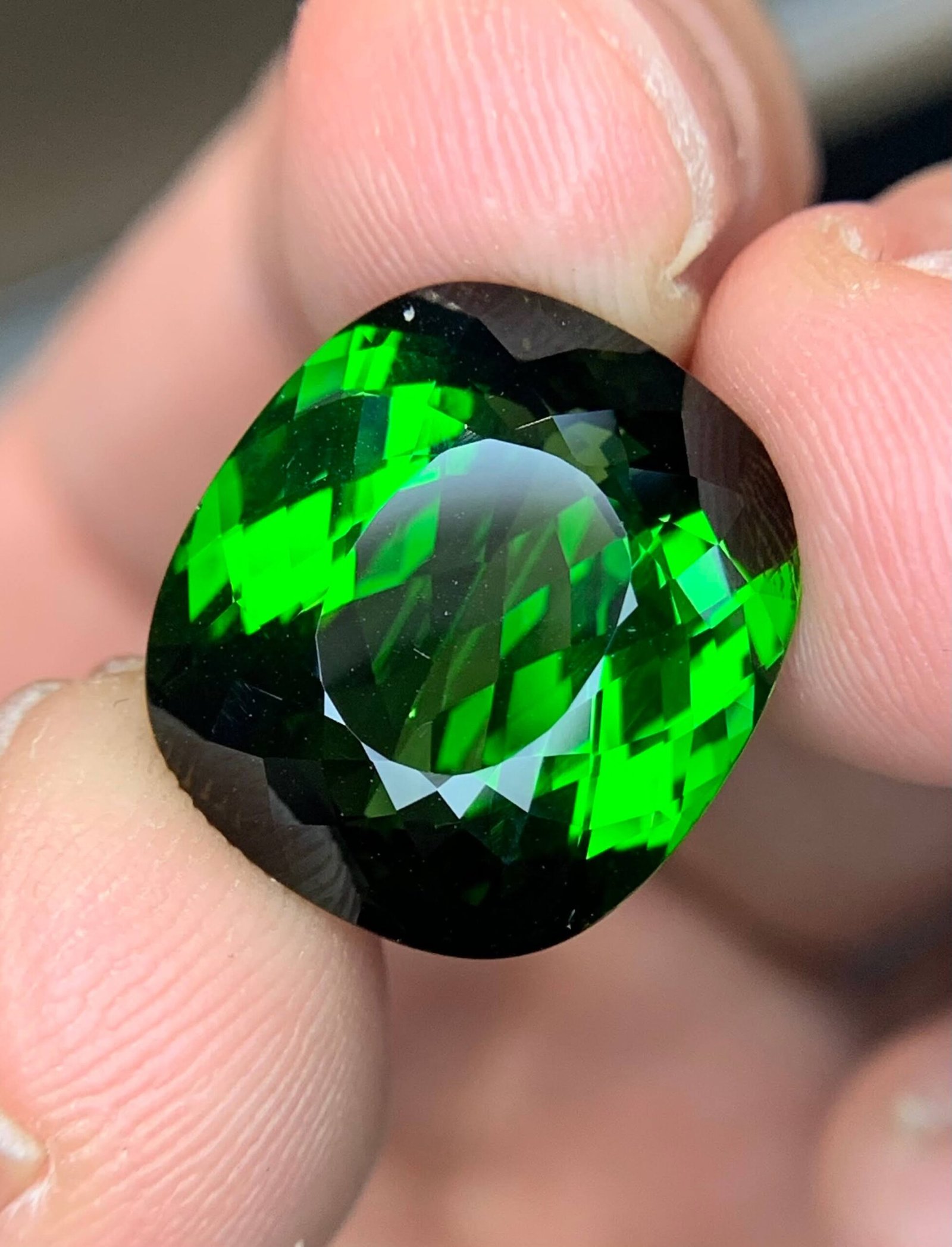 MantraMani Tourmaline Loose Gemstone – Authentic, Lab Certified | India - Angle 4