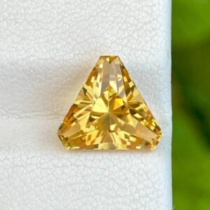 MantraMani 2.90 Carat Citrine Trillion Cut Natural Loose Gemstone - Imported - Brazil
