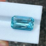 MantraMani Aquamarine Loose Gemstone – Authentic, Lab Certified | India - Angle 2