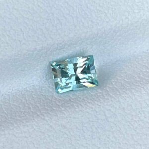 MantraMani 0.70 Carat Blue Aquamarine Baguette Cut Natural Loose Gemstone - Imported - Brazil