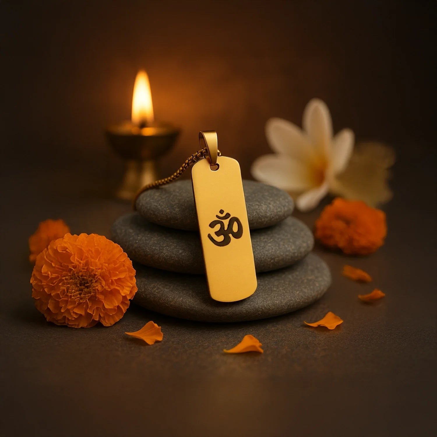 MantraMani Gold Plated Om Pendant
