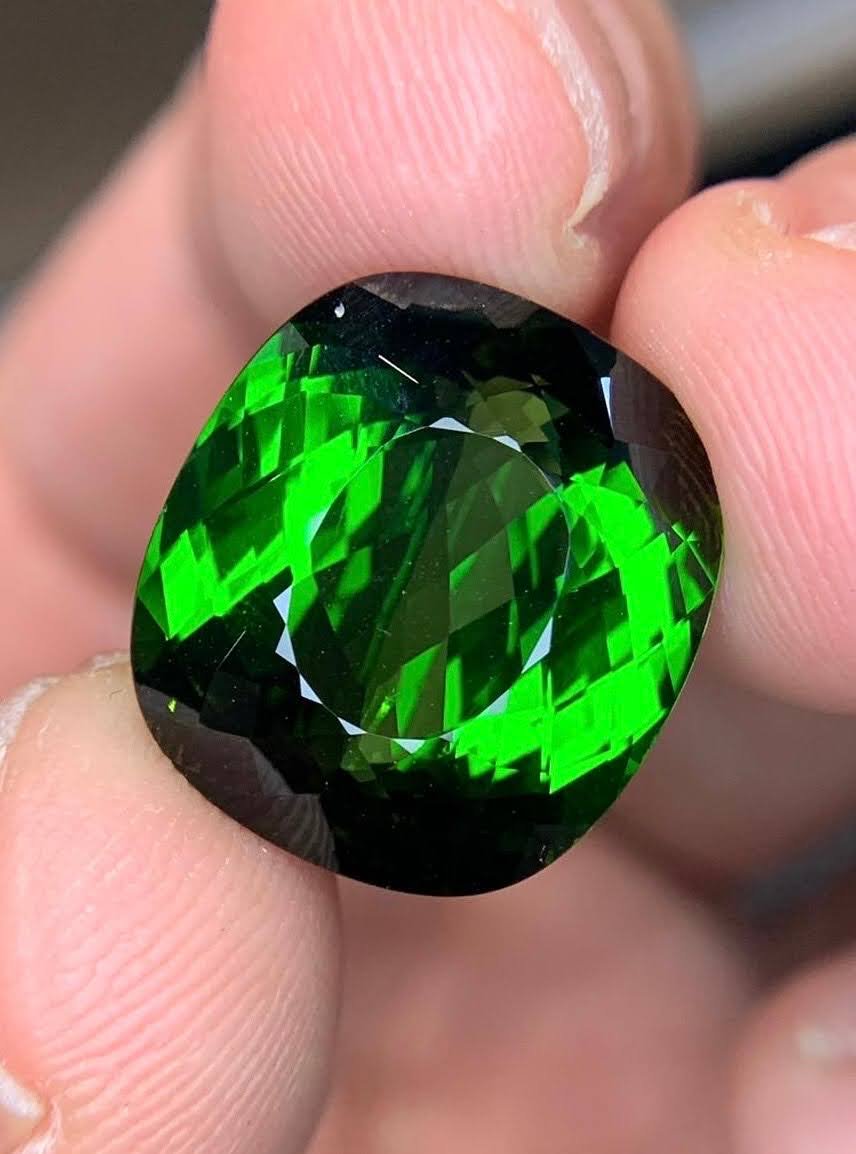 MantraMani Tourmaline Loose Gemstone – Authentic, Lab Certified | India - Angle 5