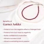 MantraMani SELENITE & GARNET (Chandramani / Tamra Mani / Rakta Mani) - Energized Vedic Gemstone Jewelry - MantraMani