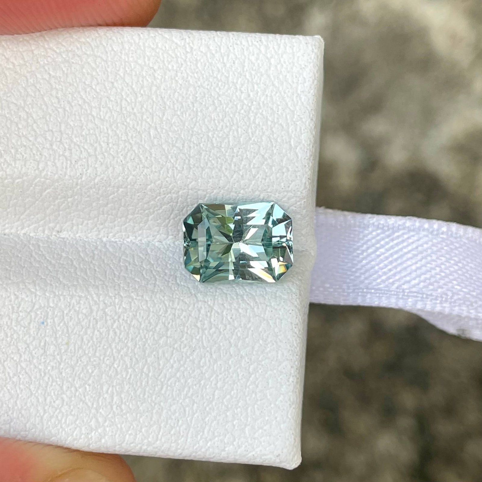 MantraMani 1.77 Carat Aquamarine Precision Cut Natural Loose Gemstone - Imported - Brazil