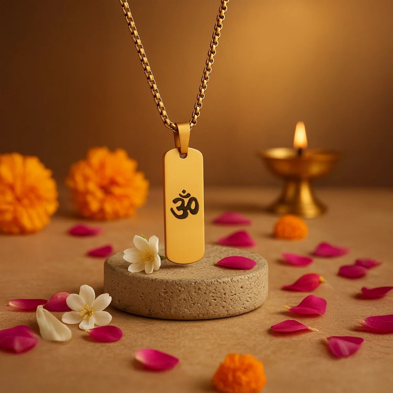 MantraMani Gold Plated Om Pendant