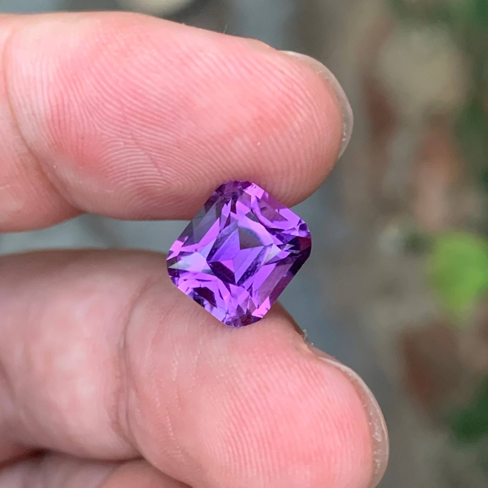 MantraMani Amethyst Loose Gemstone – Authentic, Lab Certified | India - Angle 6