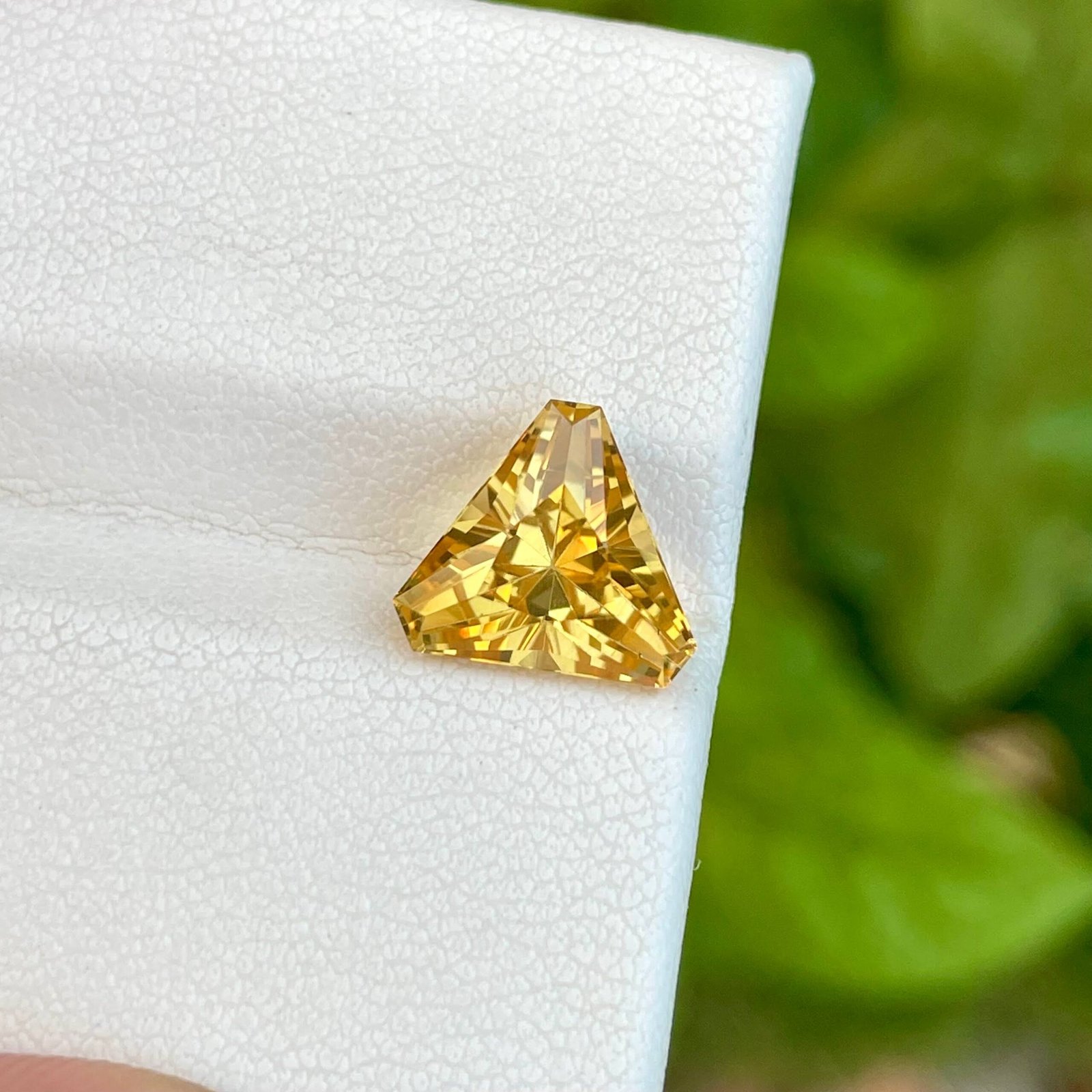 MantraMani Citrine Loose Gemstone – Authentic, Lab Certified | India - Angle 4