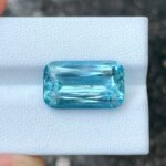 MantraMani Aquamarine Loose Gemstone – Authentic, Lab Certified | India - Angle 4
