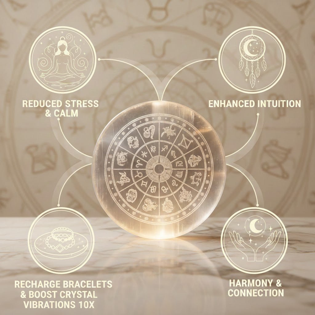 MantraMani SELENITE (Chandramani) - Energized Vedic Gemstone Jewelry - MantraMani