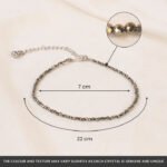 MantraMani SELENITE & PYRITE (Chandramani / Suvarnaprastha) - Energized Vedic Gemstone Jewelry - MantraMani