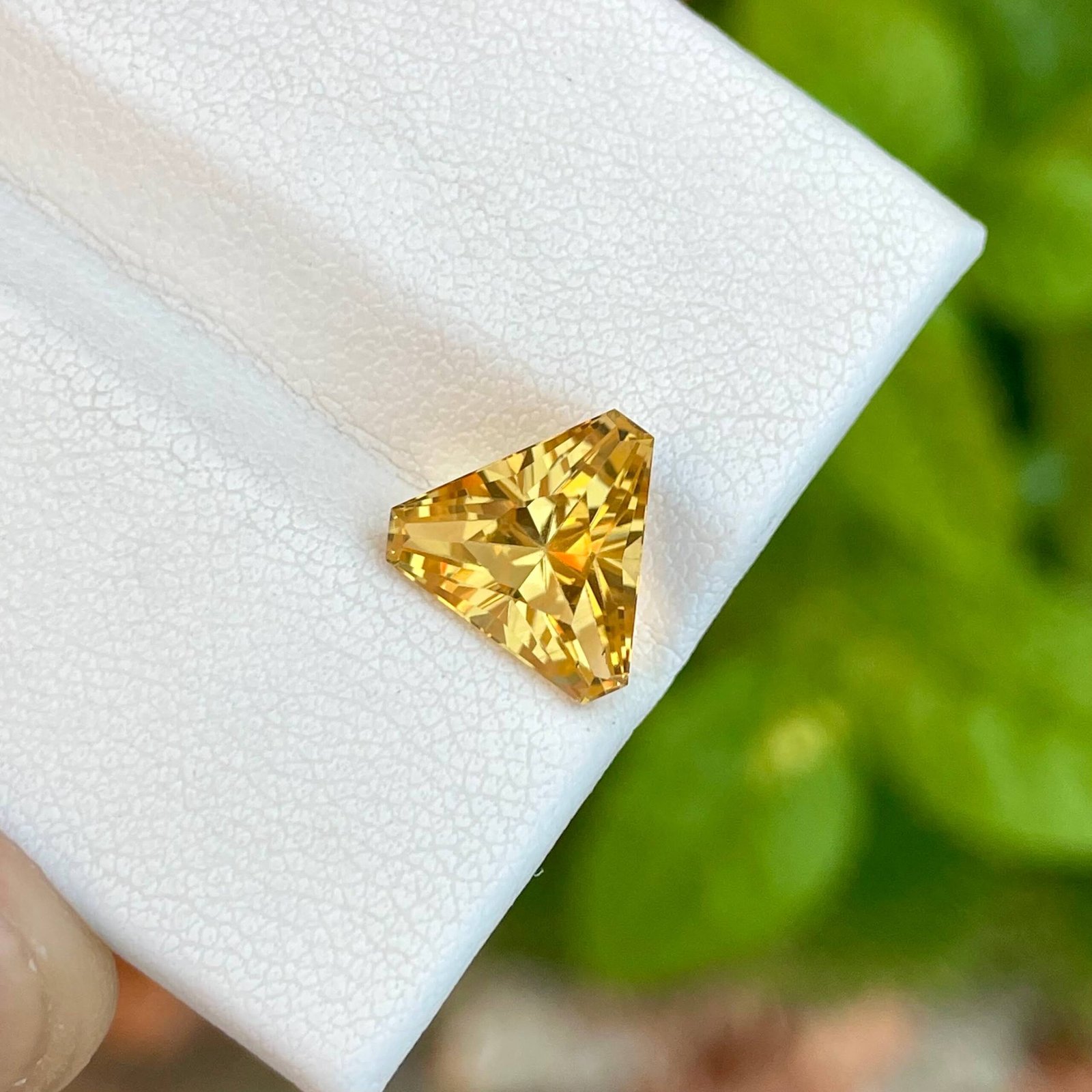 MantraMani Citrine Loose Gemstone – Authentic, Lab Certified | India - Angle 5