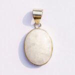 MantraMani Moonstone Crystal Pendant - Energized Vedic Gemstone Jewelry - MantraMani
