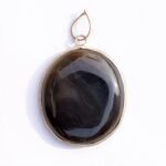 MantraMani® Black Onyx Crystal And Stone Necklace Oval Pendant Jewellery