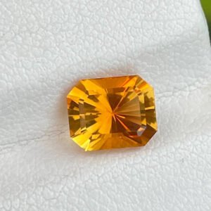 MantraMani 1.70 Carat Citrine Precision Cut Natural Loose Gemstone - Imported - Brazil