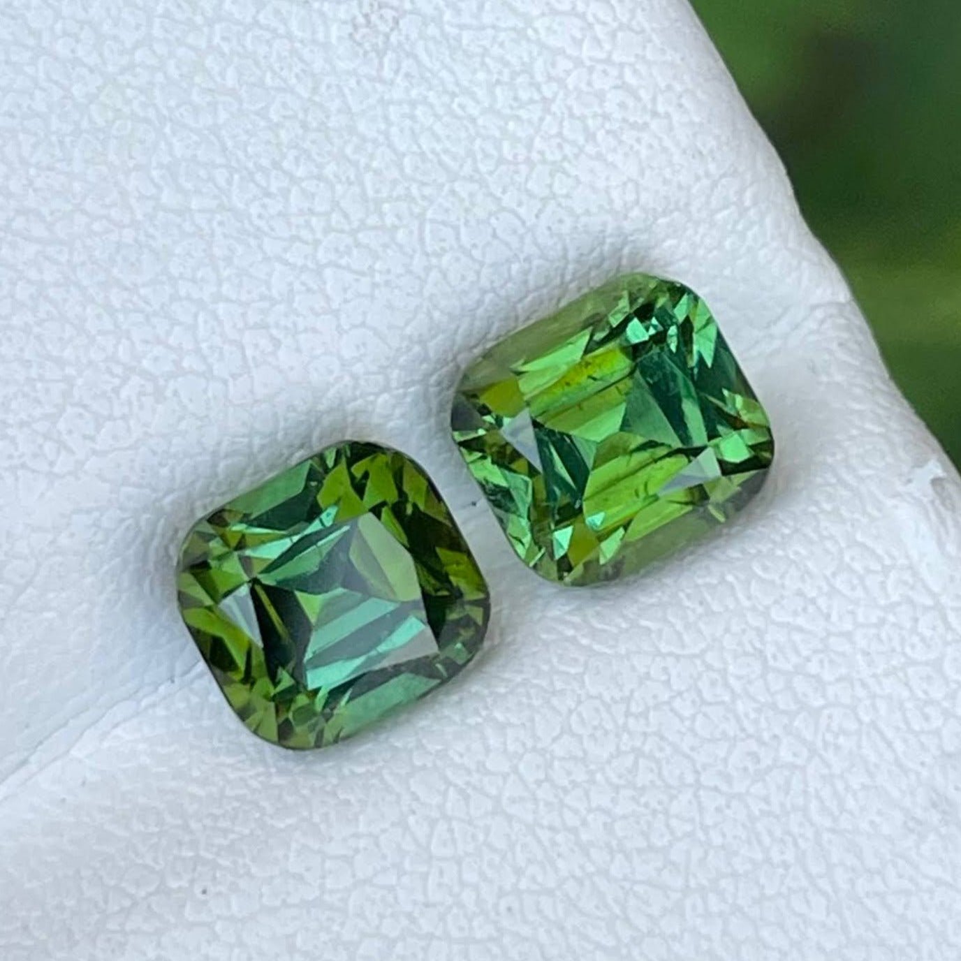 MantraMani 3.95 Carat Green Tourmaline Cushion Cut Natural Loose Gemstone
