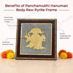 MantraMani Panchamukhi Hanuman Pyrite Frame for Strength and Protection Combo - Energized Vedic Gemstone Jewelry - MantraMani