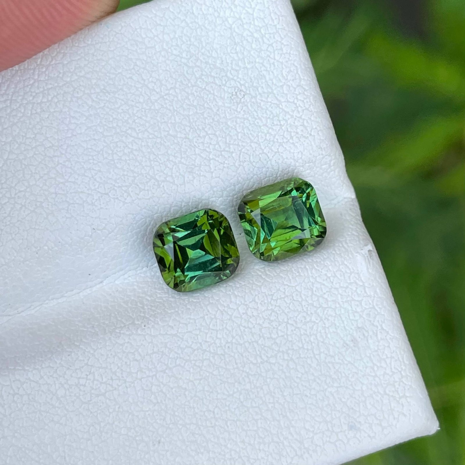 MantraMani 3.95 Carat Green Tourmaline Cushion Cut Natural Loose Gemstone