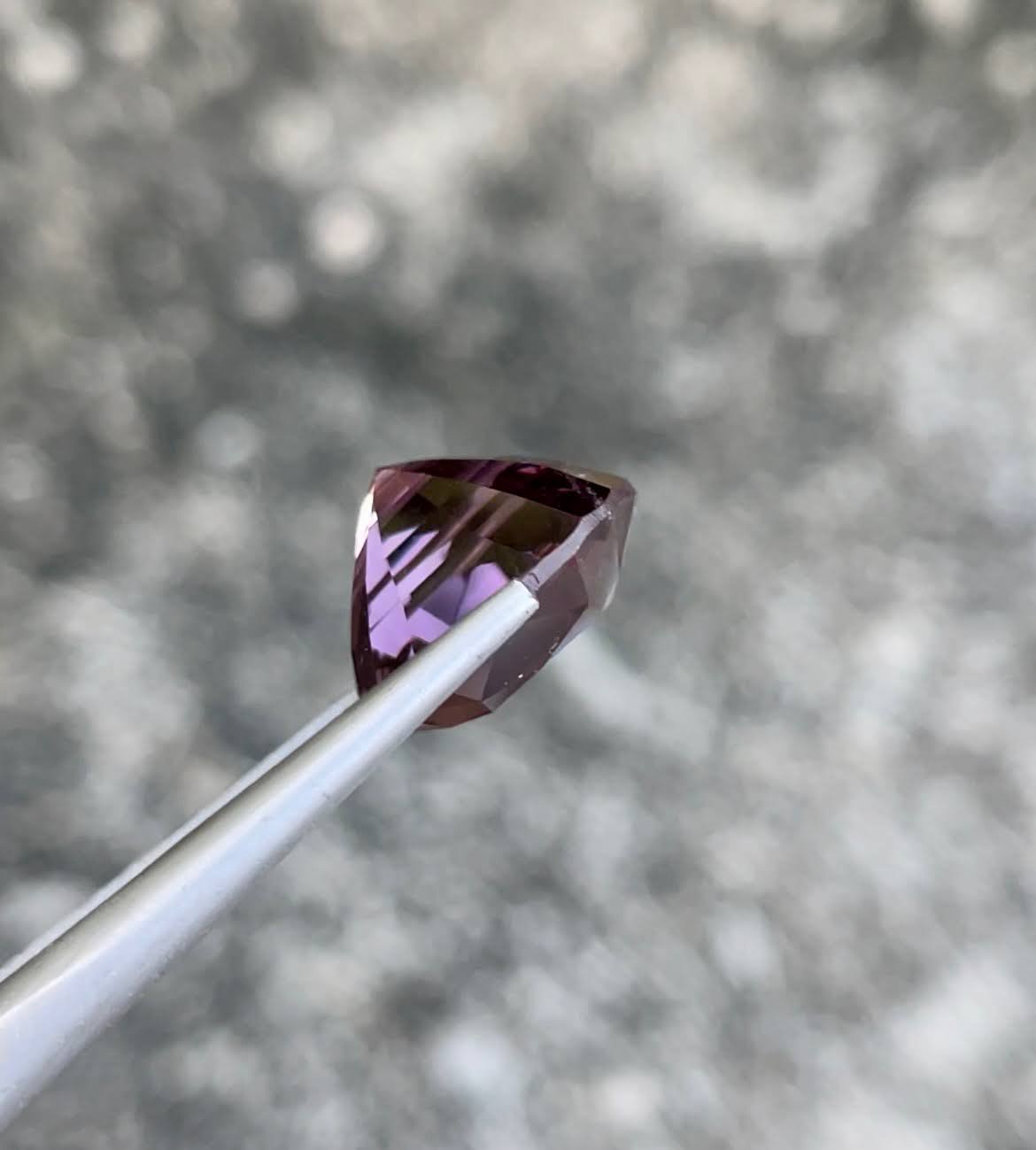 MantraMani Purplish Pink Spinel Cushion Cut Natural Loose Gemstone