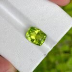 MantraMani Peridot Loose Gemstone – Authentic, Lab Certified | India - Angle 4