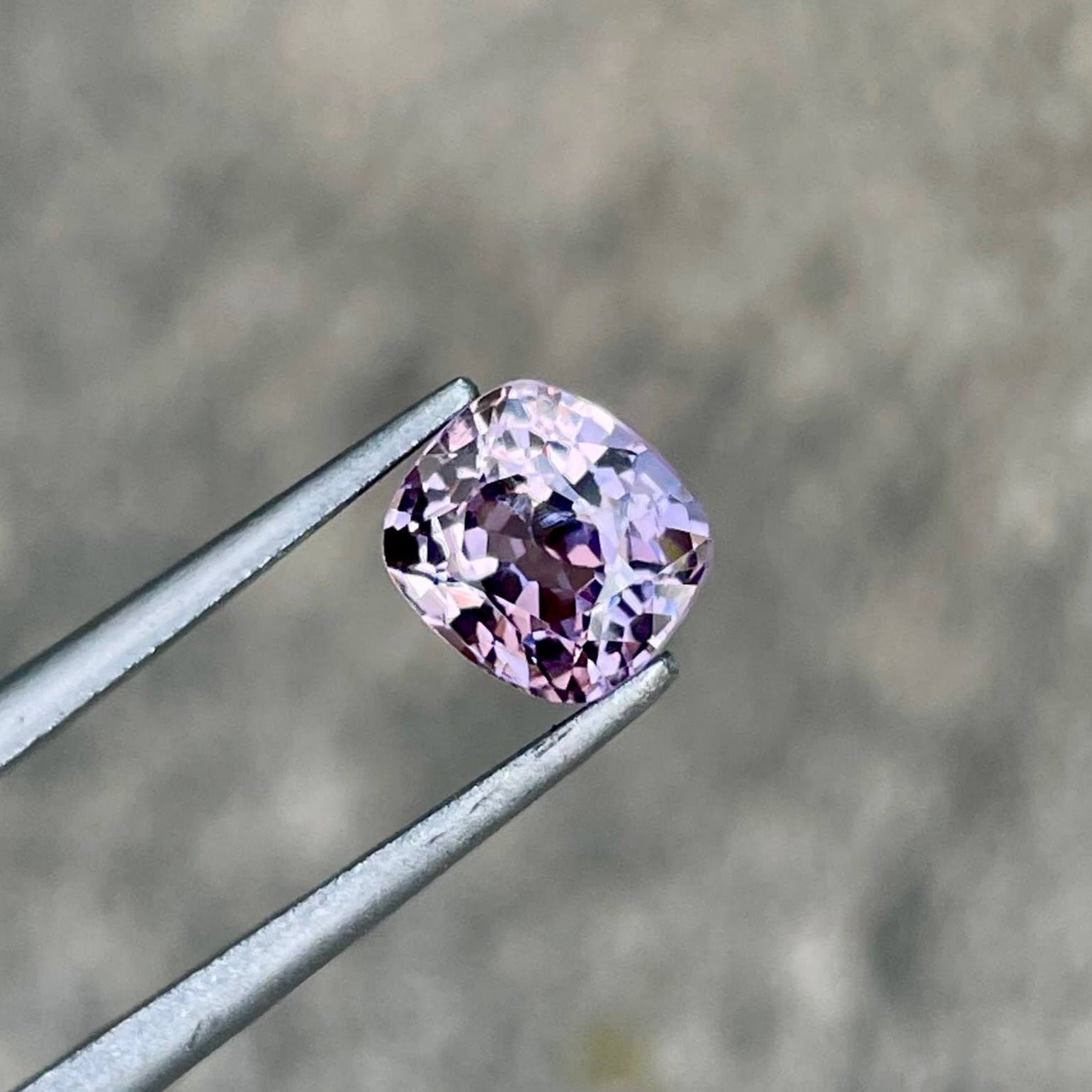 MantraMani 1.28 Carat Purplish Pink Spinel Cushion Cut Natural Loose Gemstone