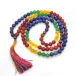 MantraMani 7 Chakra Gemstone Mala - Energized Vedic Gemstone Jewelry - MantraMani