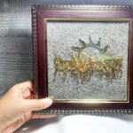 MantraMani 7 Running Horses Frame & Raw Pyrite Stone - Energized Vedic Gemstone Jewelry - MantraMani