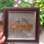 MantraMani 7 Running Horses Frame & Raw Pyrite Stone - Energized Vedic Gemstone Jewelry - MantraMani
