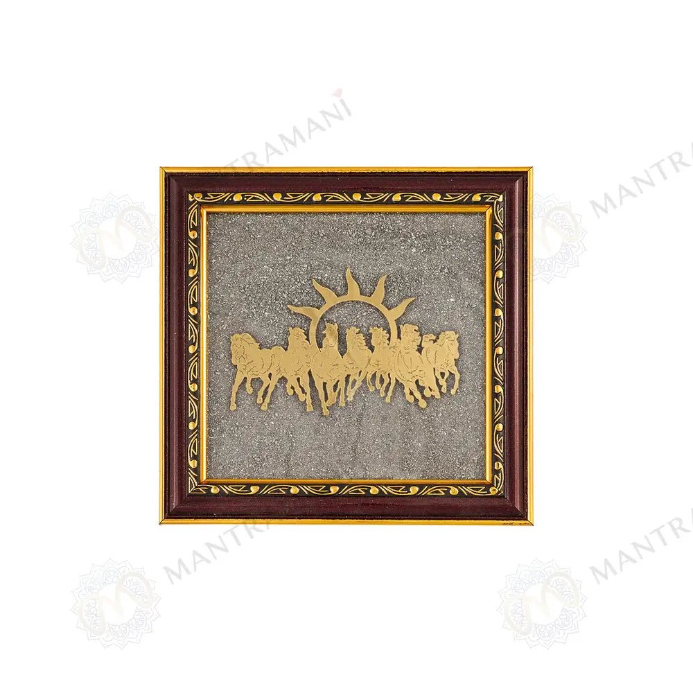 MantraMani Wealth Code Raw Pyrite Frame for Power & Energy Flow with FREE Raw Pyrite Stone - Energized Vedic Gemstone Je...