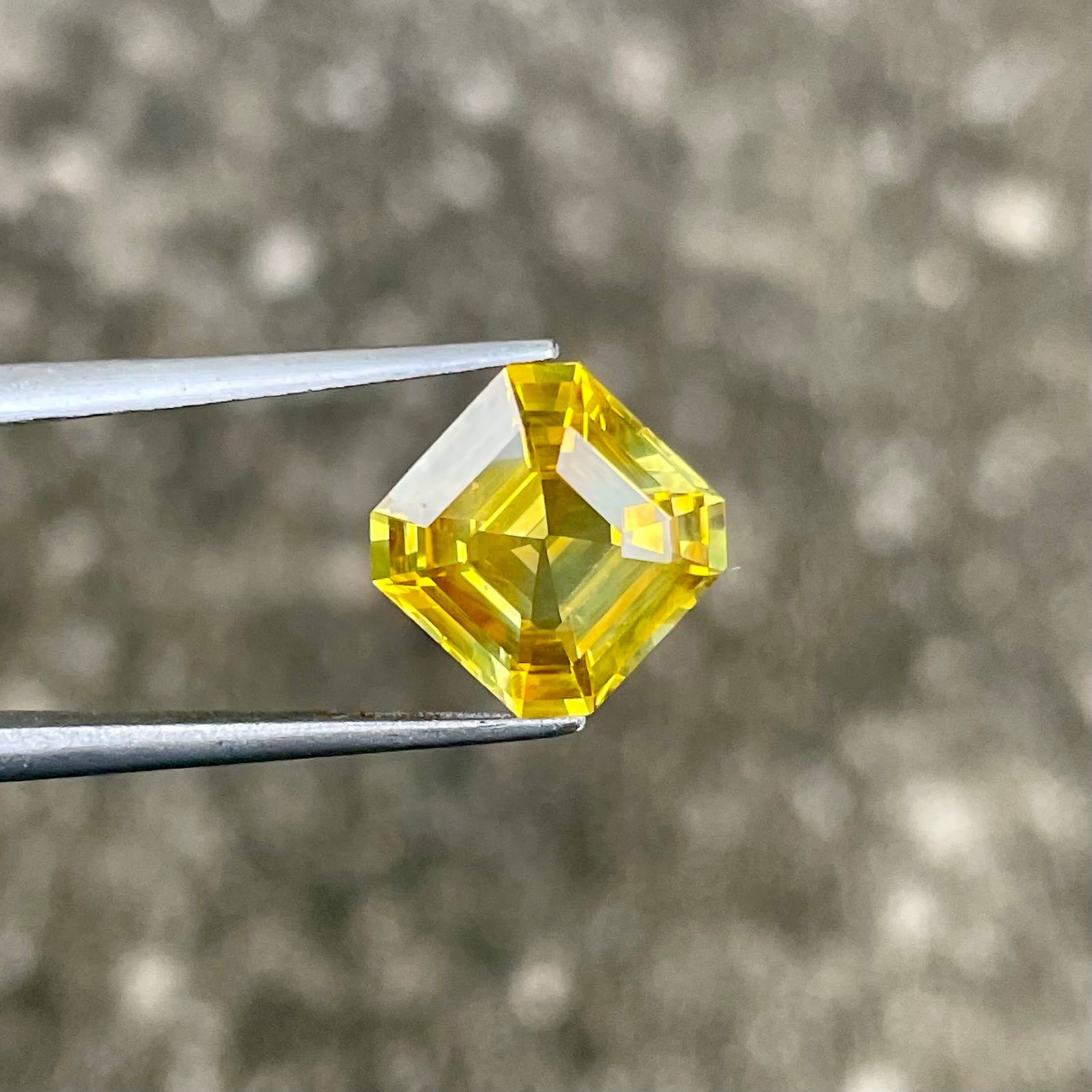 MantraMani 5.17 Carat Yellow Sapphire Cushion Cut Natural Loose Gemstone