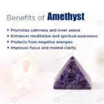 MantraMani Amethyst Crystal Pyramid - Energized Vedic Gemstone Jewelry - MantraMani