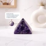 MantraMani Amethyst Crystal Pyramid - Energized Vedic Gemstone Jewelry - MantraMani
